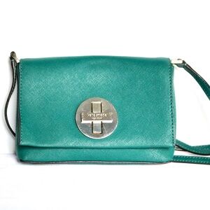 KATE SPADE Leather Sally Newbury Lane Teal Crossbody Purse Bag Travel